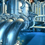 Big pipeline in the abstract refinery sant'ambrogio servizi industriali